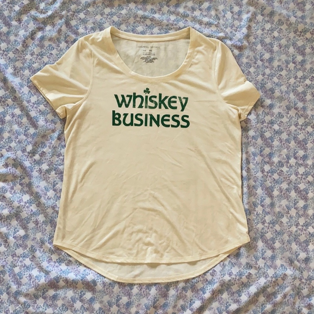 Grayson/Threads”Whiskey Business”Cream/Green Shirt